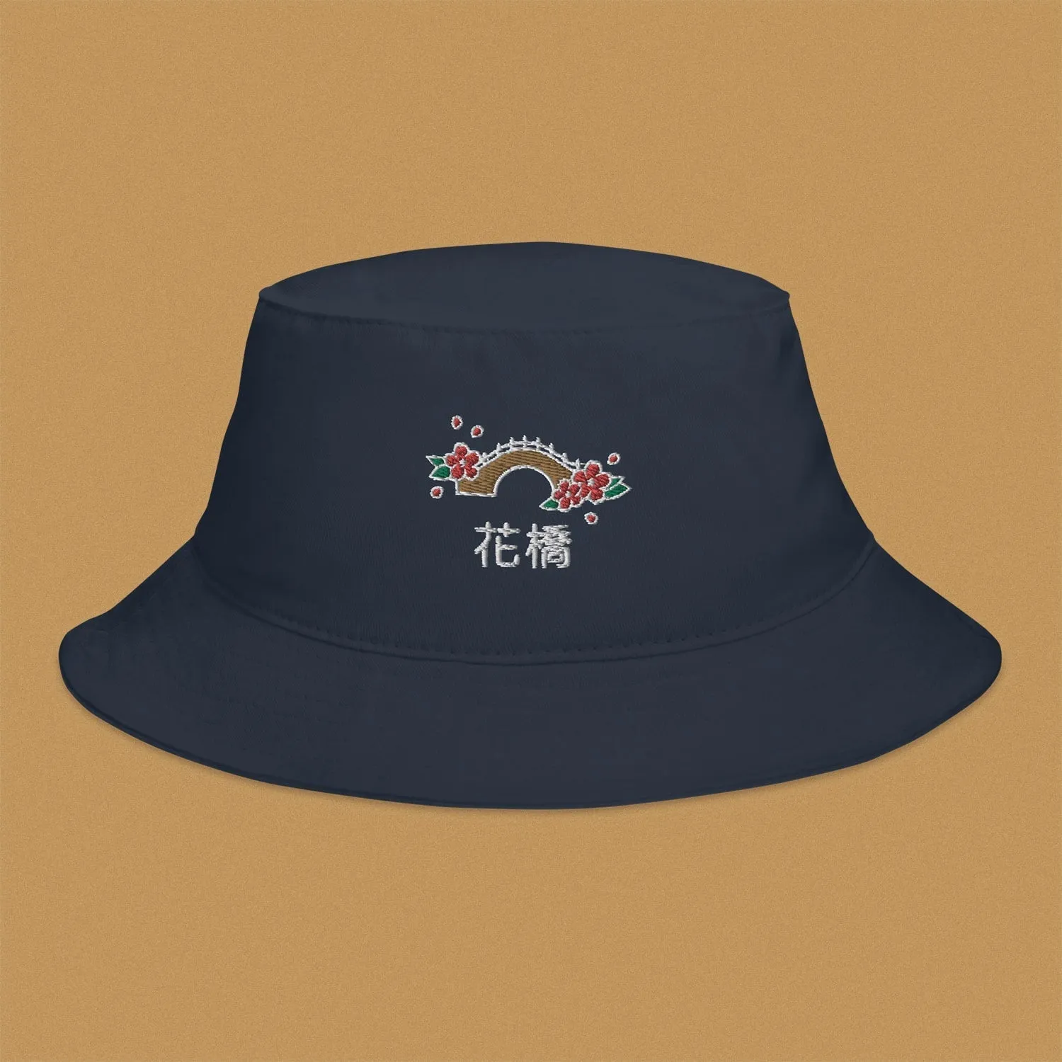 Flower Bridge Embroidered Bucket Hat