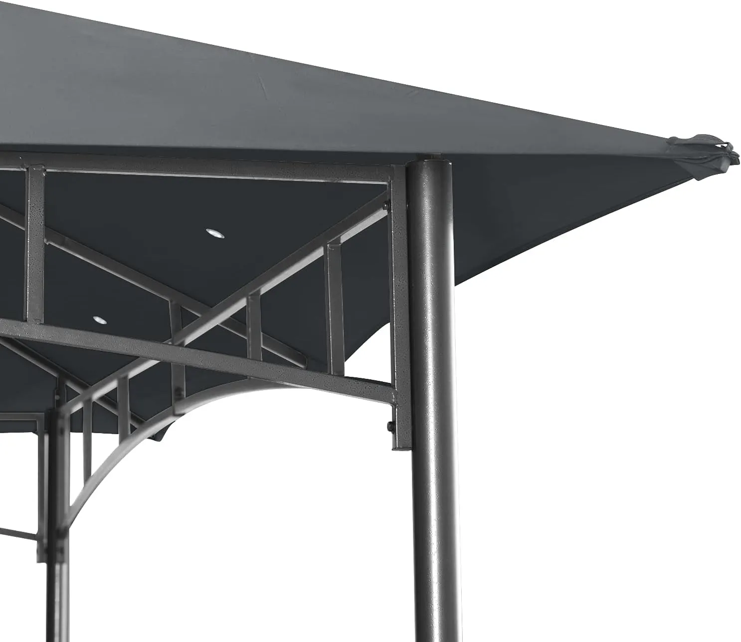 Gazebos for Patios 10X10 - Outdoor Steel Frame Gazebo for Lawn Backyard Garden Deck (Dark Gray)