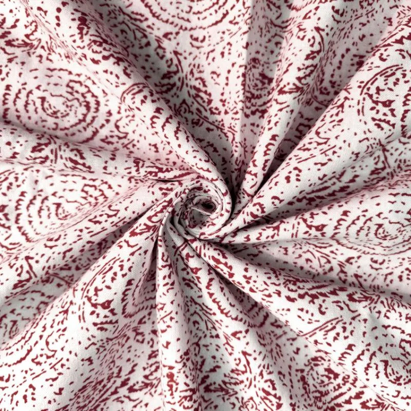 Geralda Semi Blackout Curtain - Red