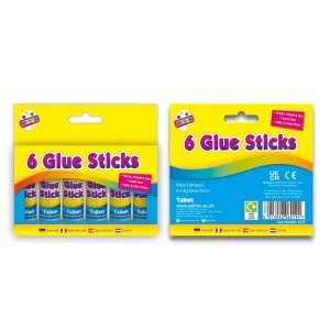 Glue Sticks - 6 Pack Mess Free Adhesive Craft Supplies
