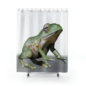 Green Frog Bathroom Shower Curtains