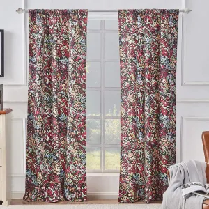 Greenland Home Fashions Barefoot Bungalow Alice Window Panel Pair - 42x84", Midnight
