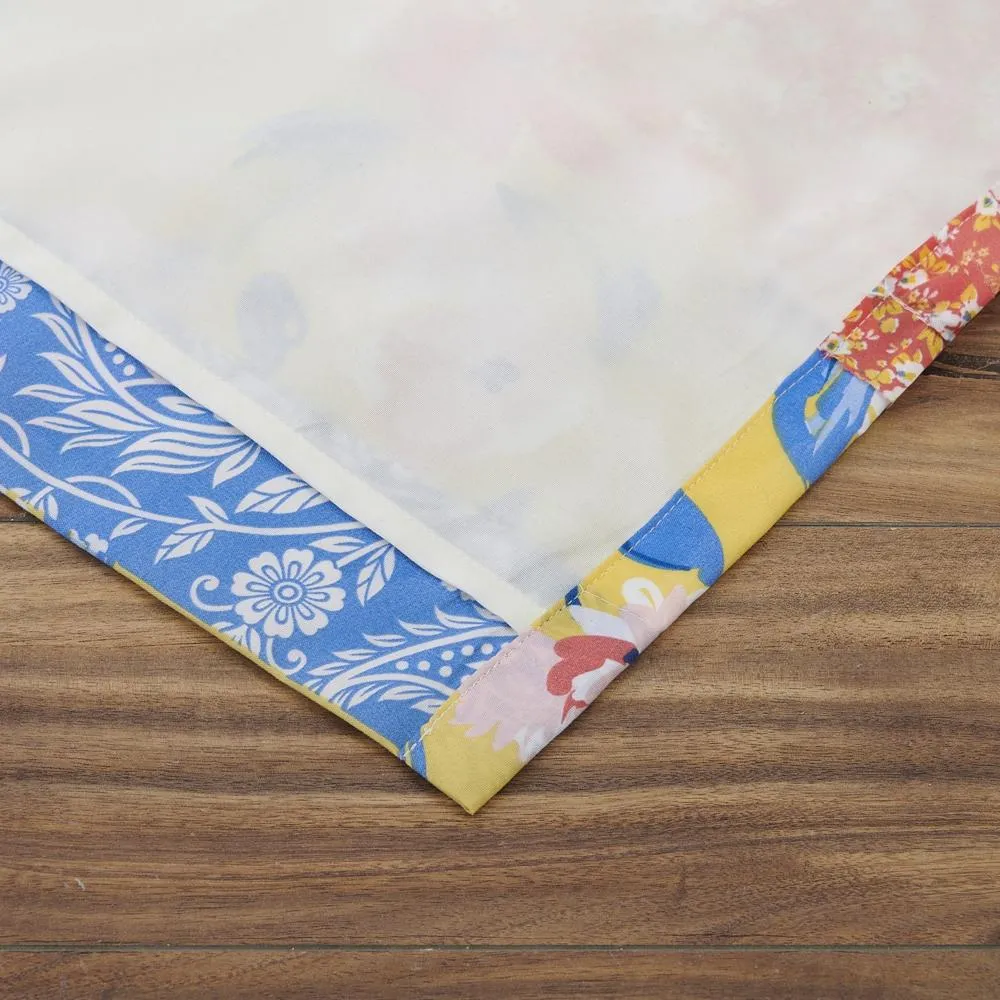 Greenland Home Skylar Ruffle-Embellished Curtain Panel Pair - Set of 2 - 42x84" and 3x24", Calico
