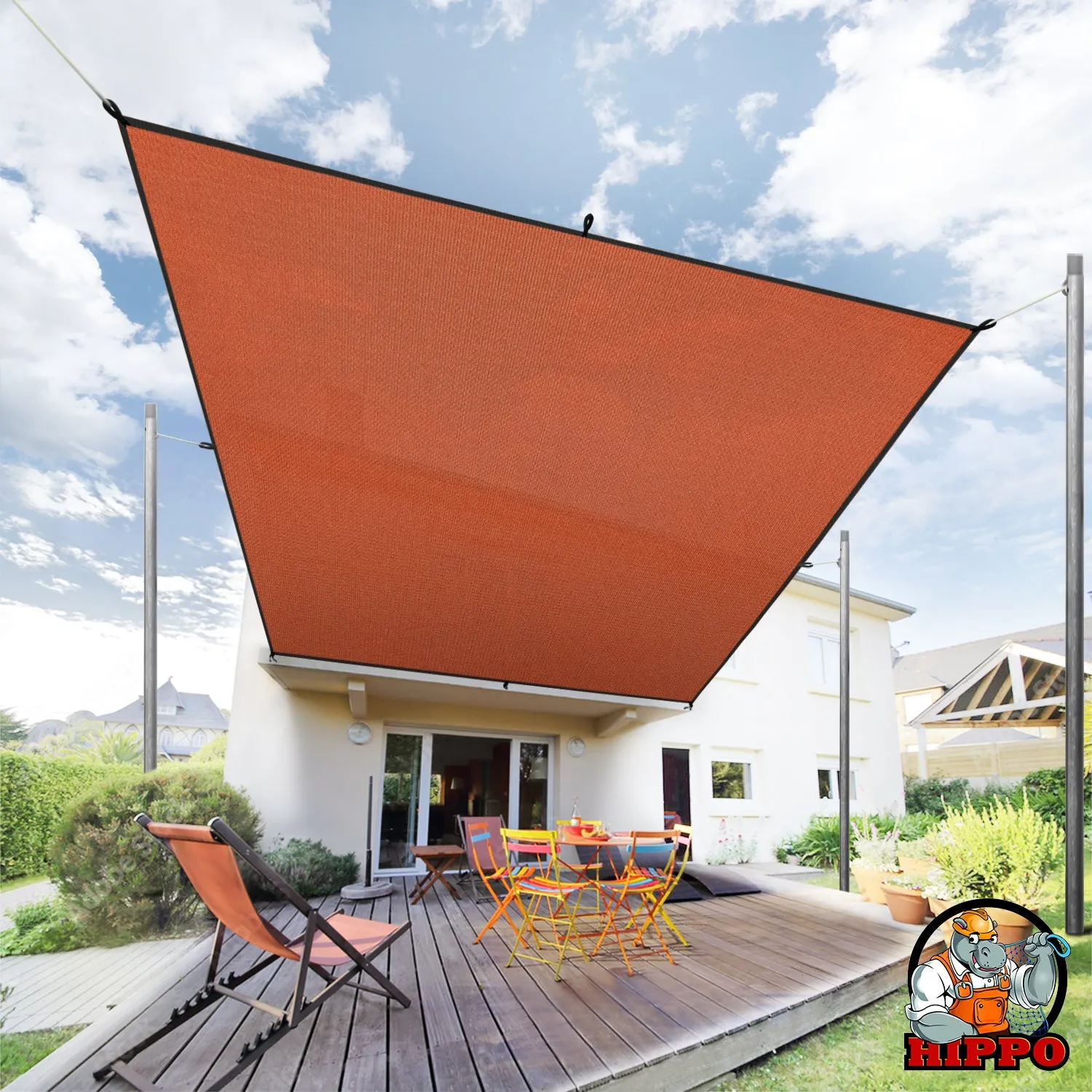 HIPPO 150 GSM Car Parking Rectangle PP Band Shade Sail