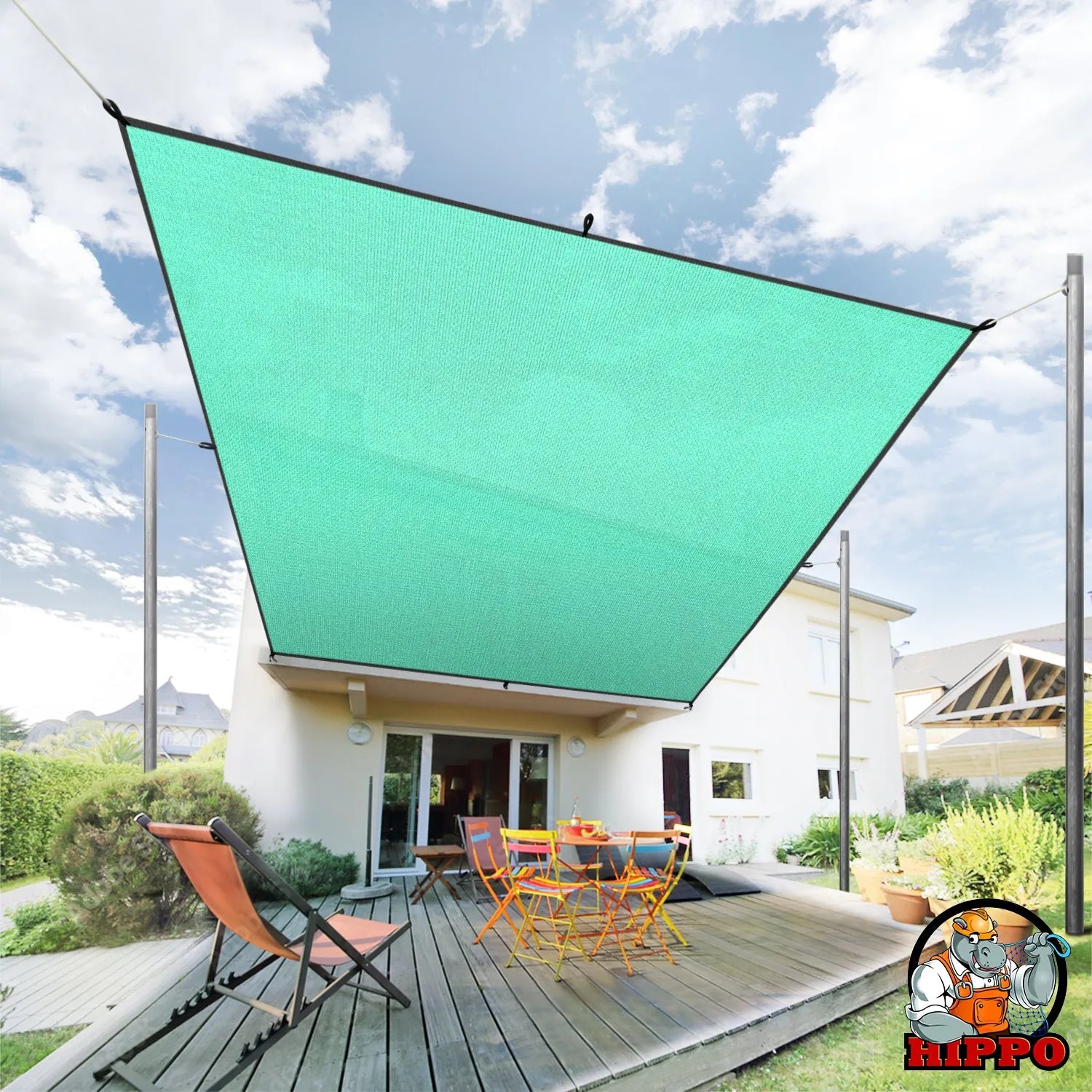 HIPPO 150 GSM Car Parking Rectangle PP Band Shade Sail