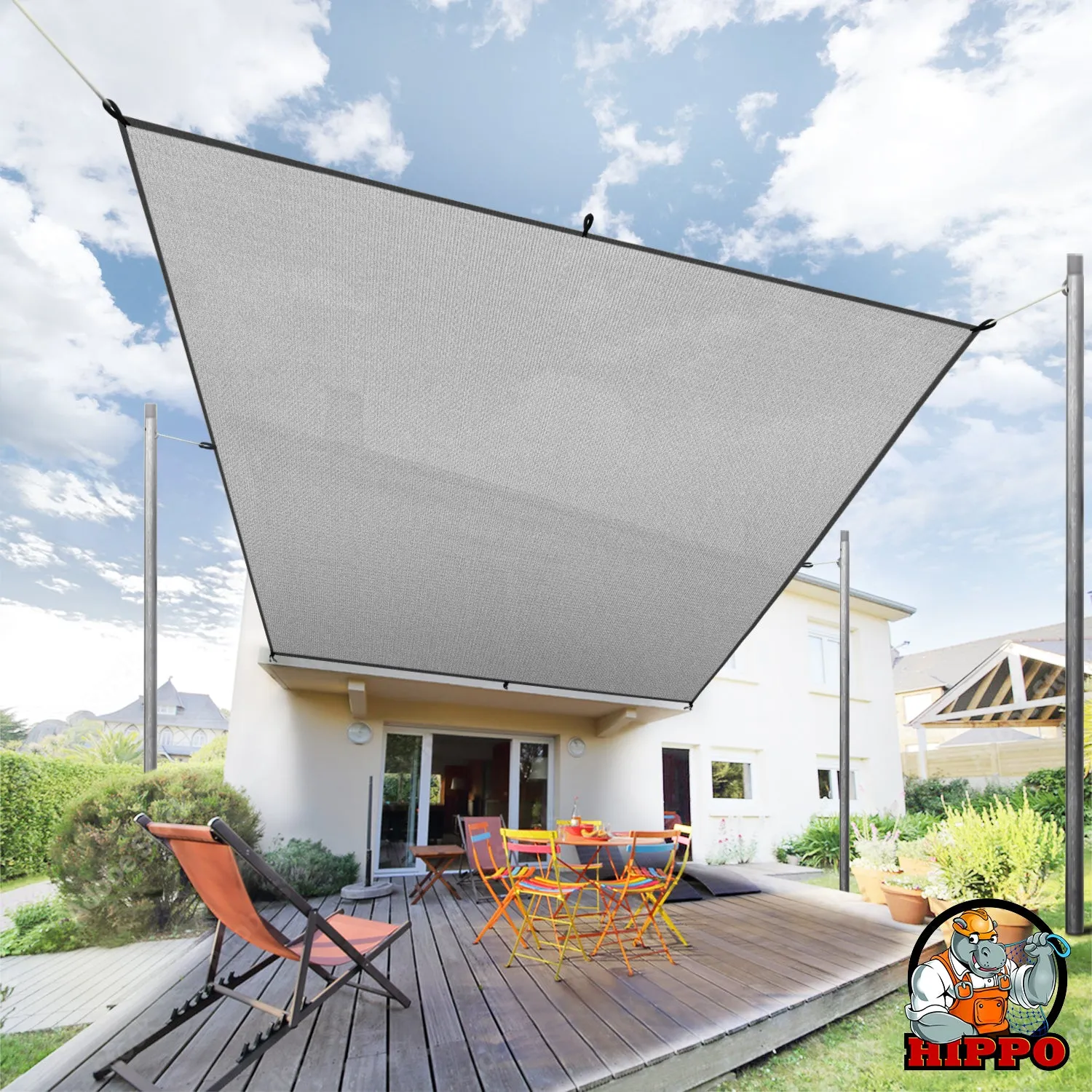 HIPPO 150 GSM Car Parking Rectangle PP Band Shade Sail