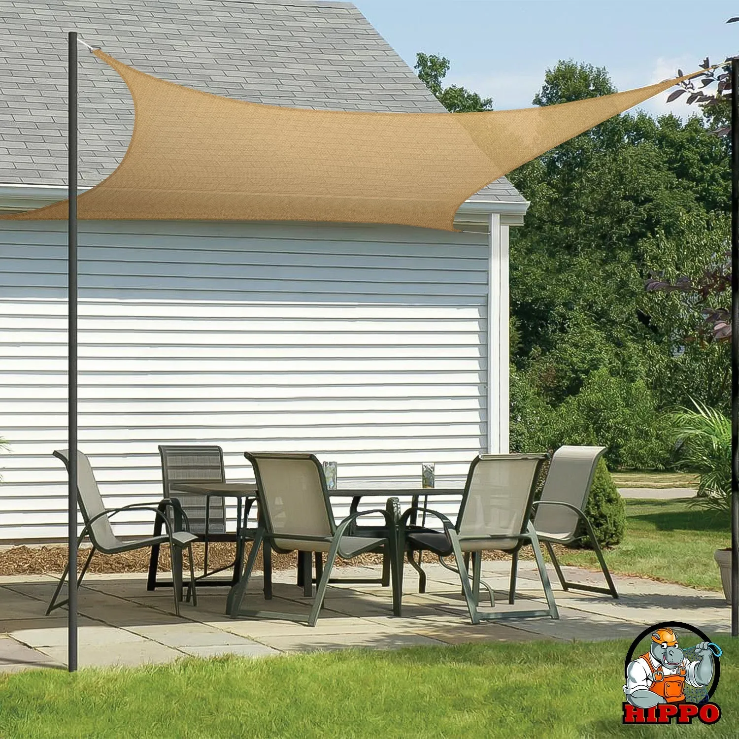 HIPPO 150 GSM Car Parking Rectangle Shade Sail