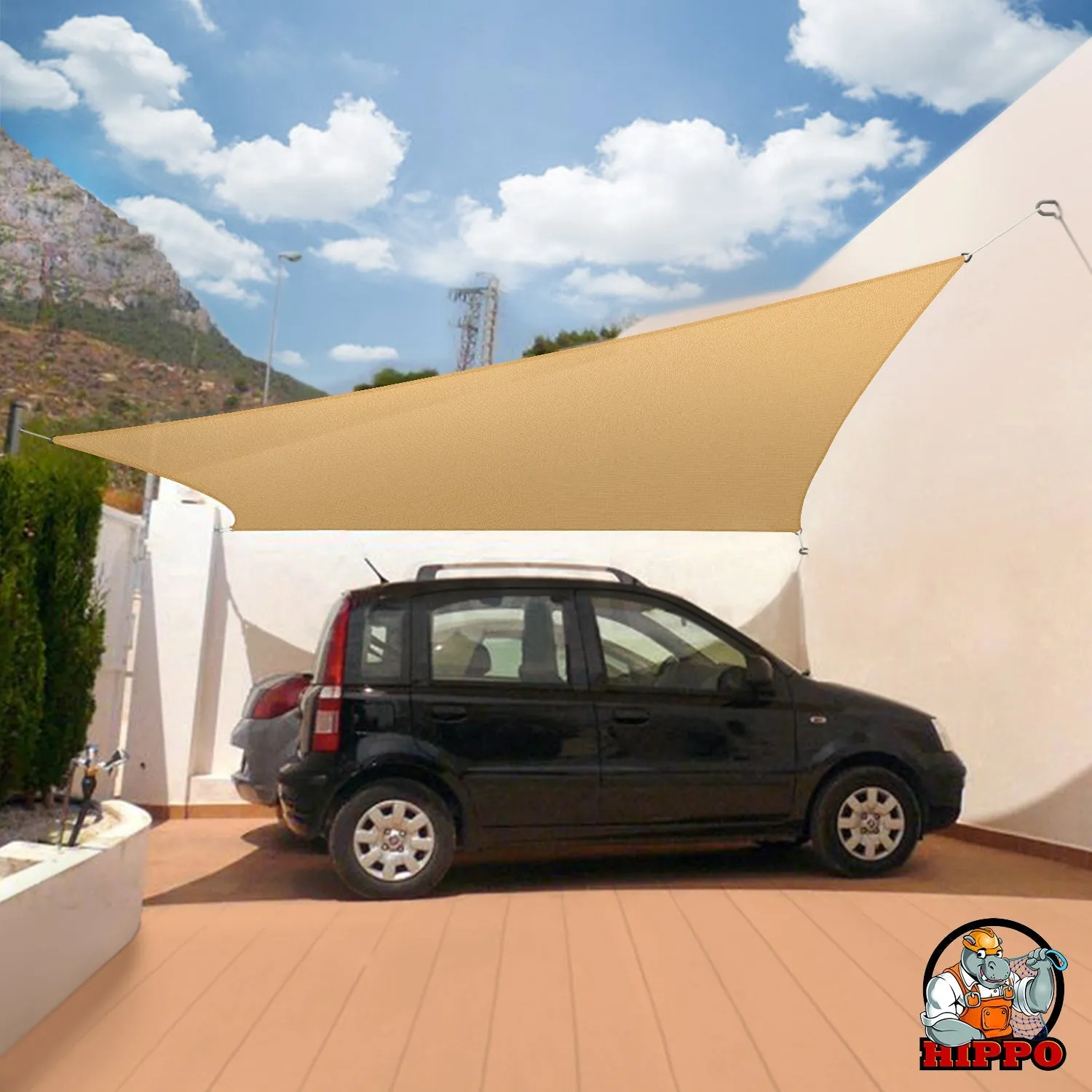 HIPPO 150 GSM Car Parking Rectangle Shade Sail