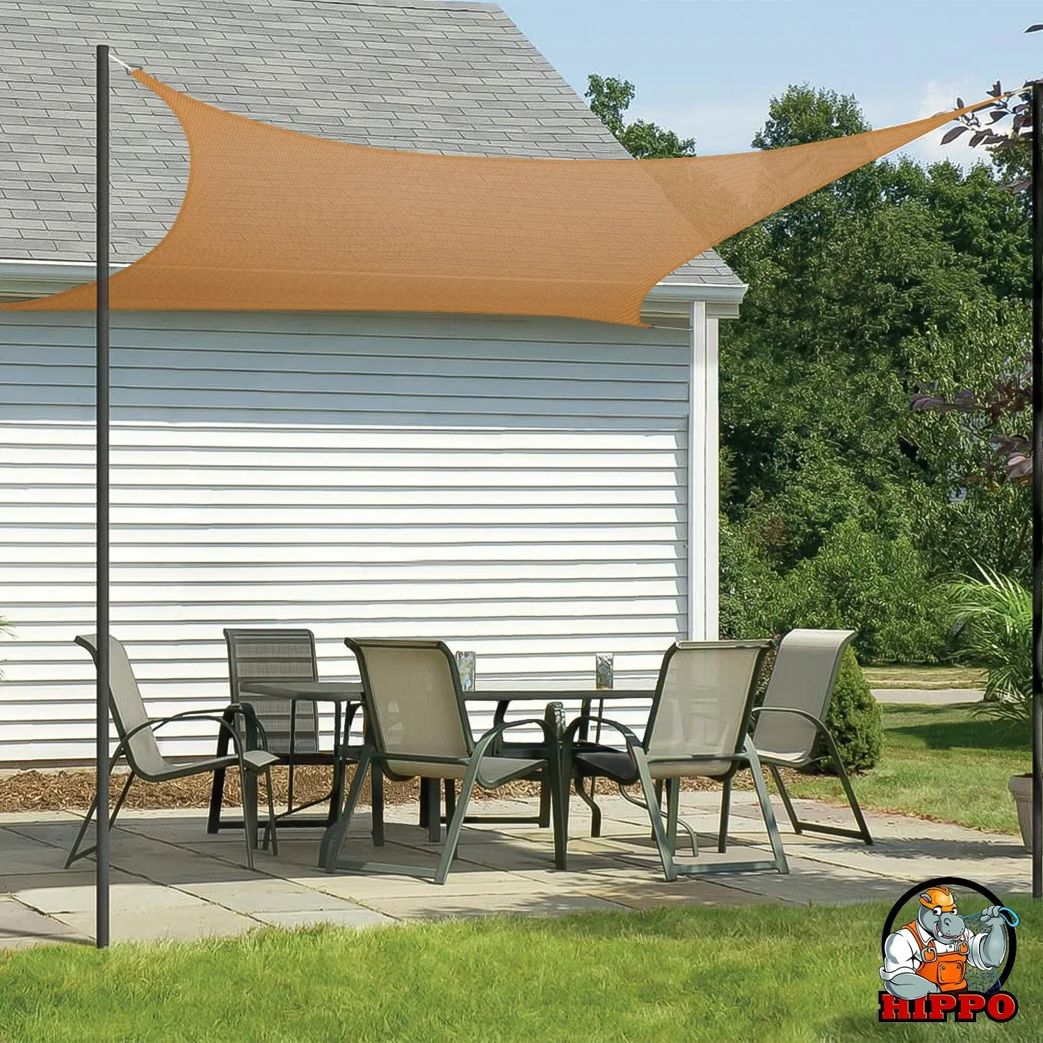 HIPPO 150 GSM Car Parking Rectangle Shade Sail