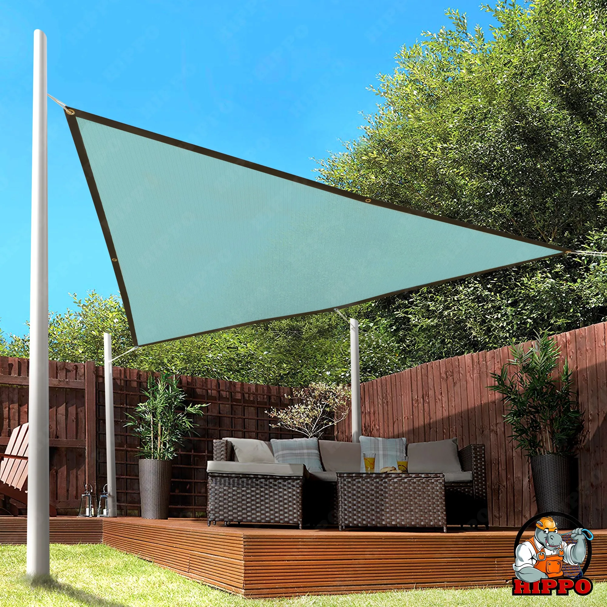 HIPPO 150 GSM Car Parking Triangle PP Band Shade Sail