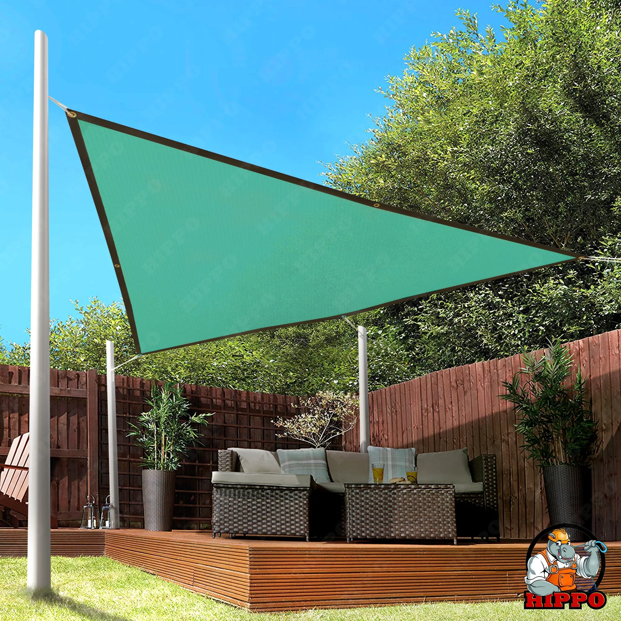 HIPPO 150 GSM Car Parking Triangle PP Band Shade Sail