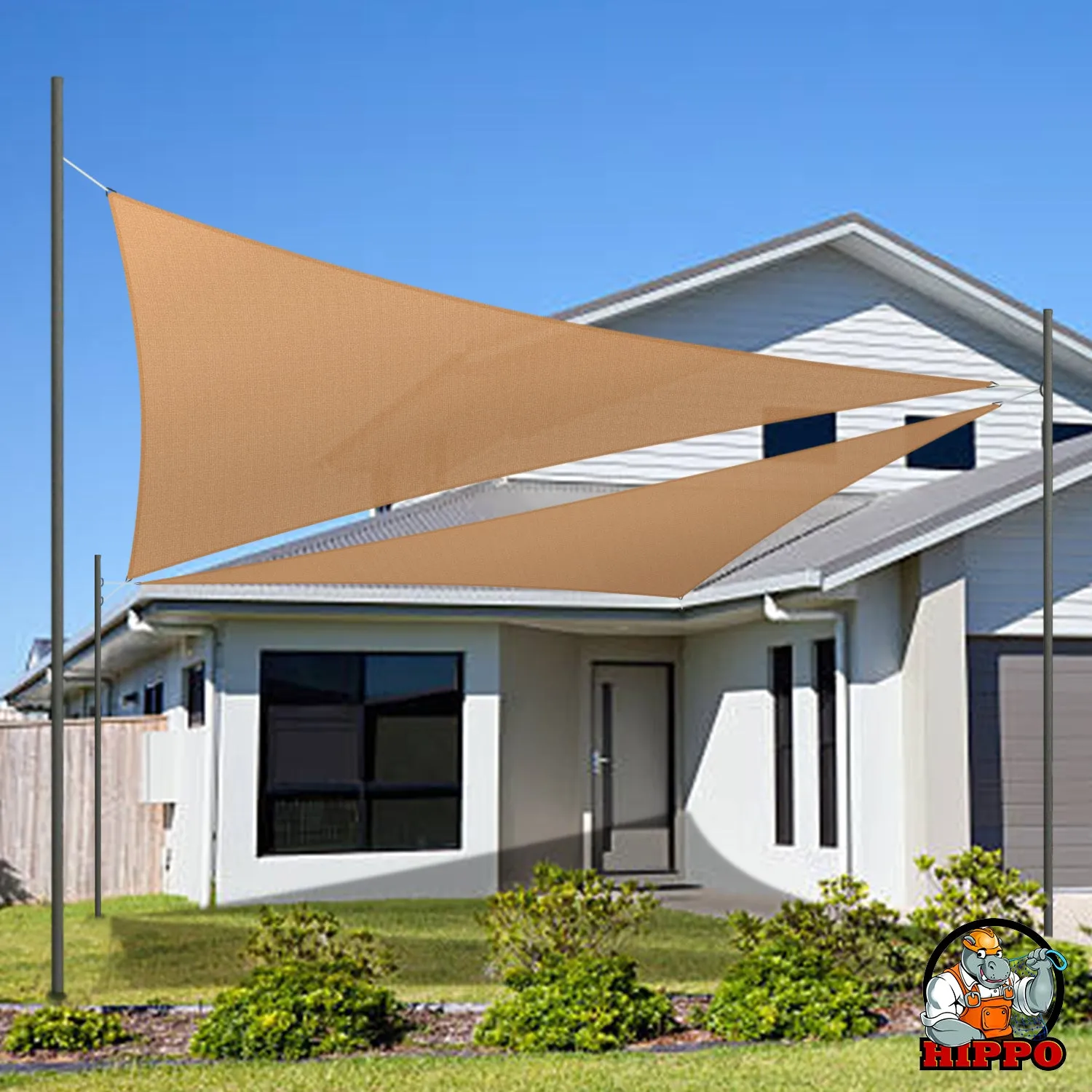 HIPPO 180 GSM Car Parking Triangle Shade Sail