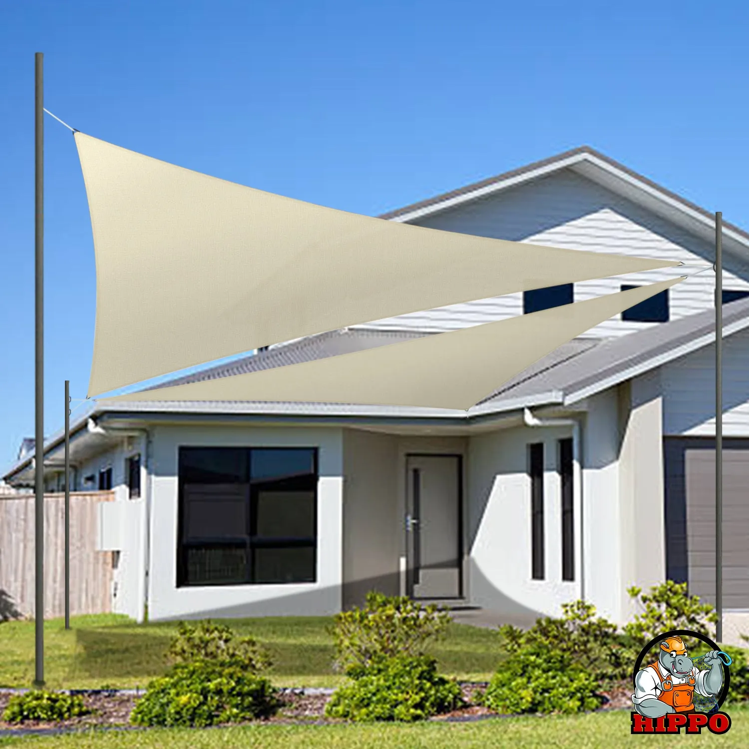 HIPPO 180 GSM Car Parking Triangle Shade Sail