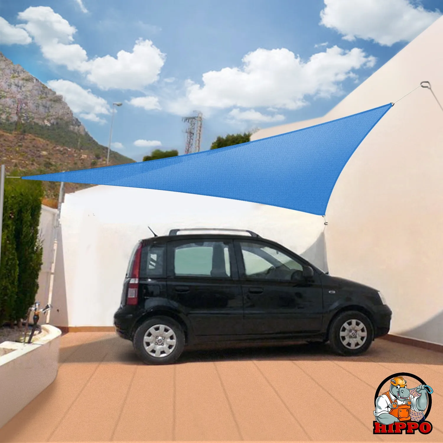 HIPPO 180 GSM Car Parking Triangle Shade Sail
