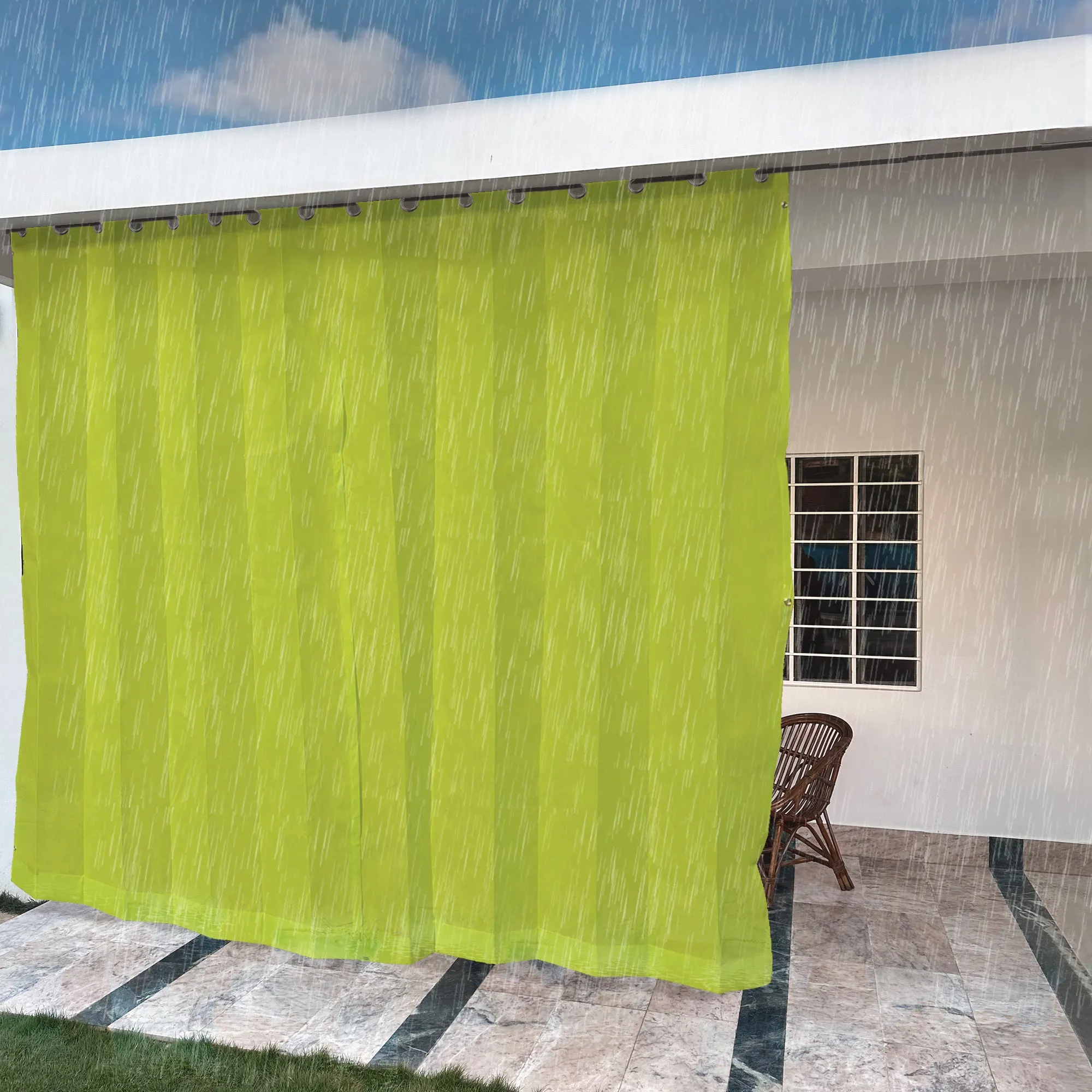 HIPPO Waterproof Plastic Outdoor Balcony Curtain