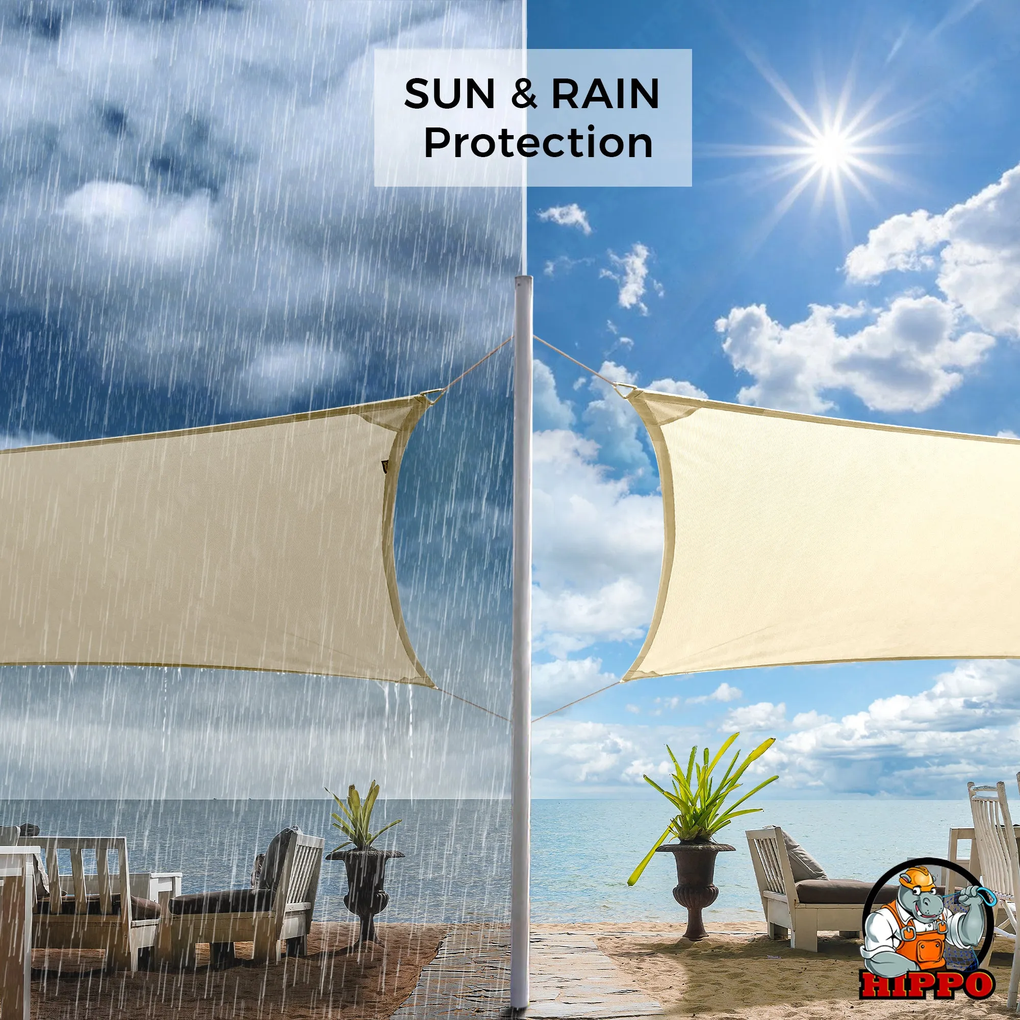 HIPPO Waterproof Sun Shade Sails