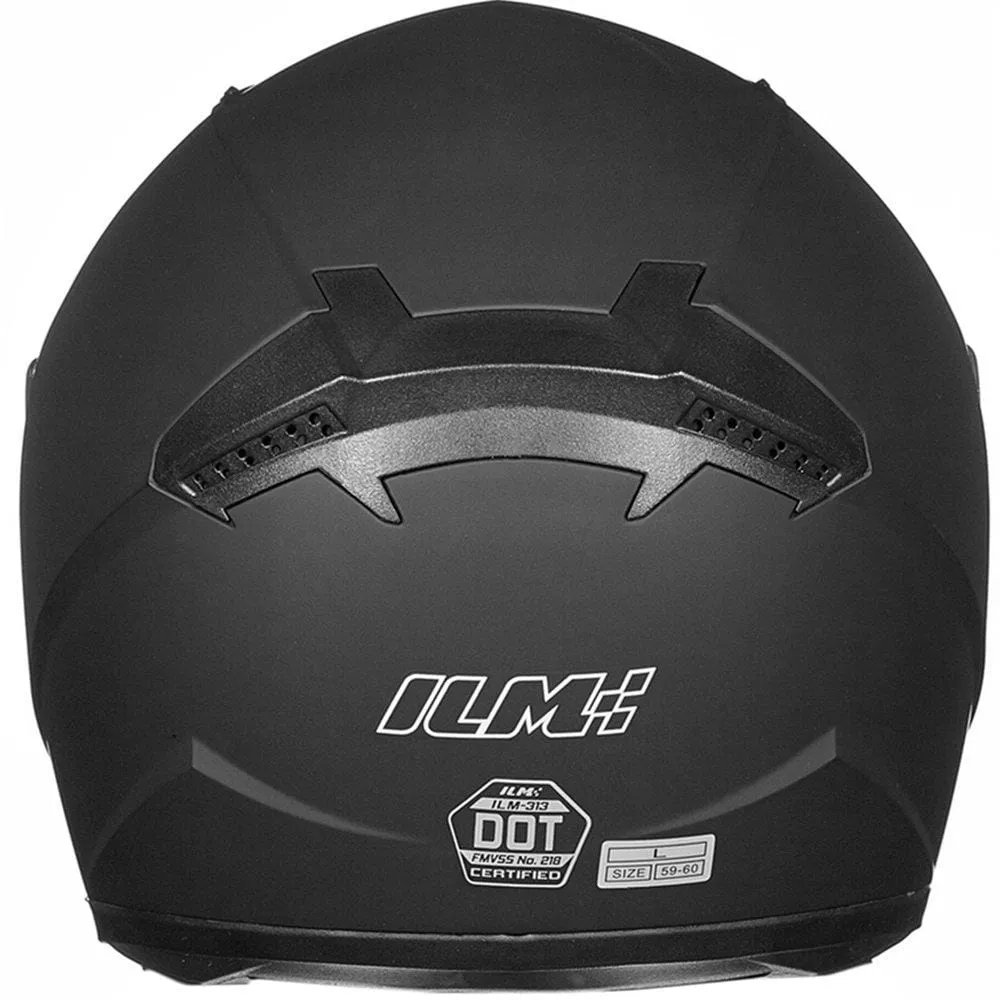 ILM Full Face Motorcycle Street Bike Helmet with Removable Winter Neck Scarf   2 Visors DOT (L, Matte Black)