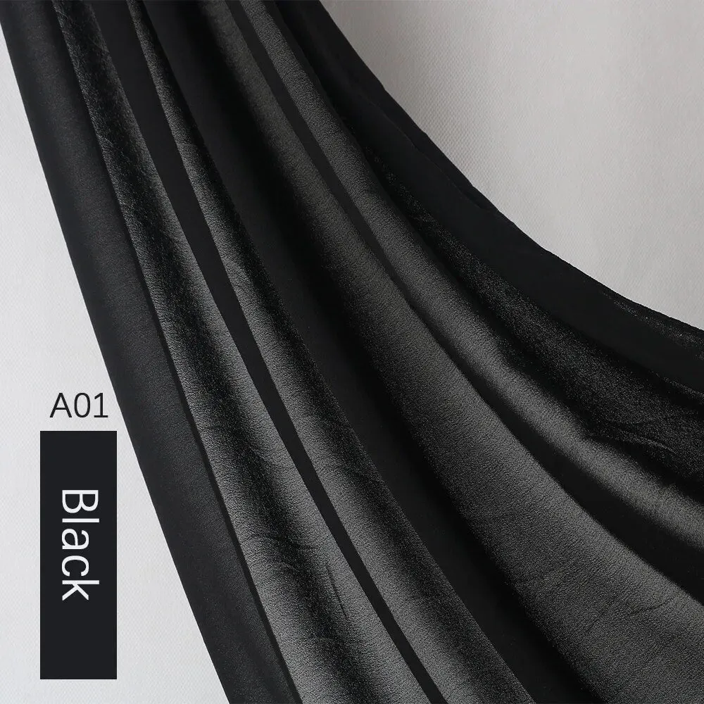 Lightweight Monochrome Chiffon Hijab | Stylish Sun Protection Scarf for Casual Outdoor Wear