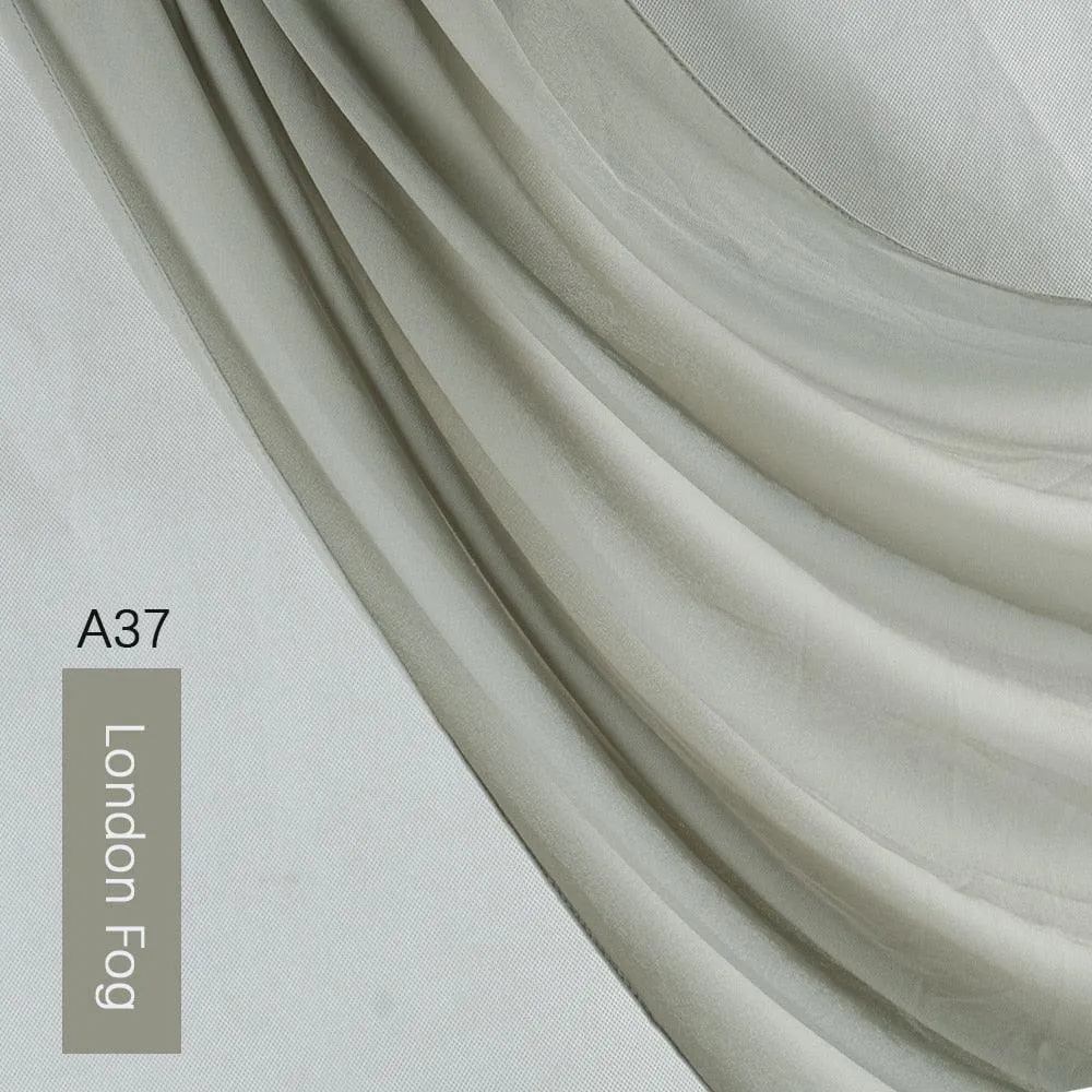 Lightweight Monochrome Chiffon Hijab | Stylish Sun Protection Scarf for Casual Outdoor Wear
