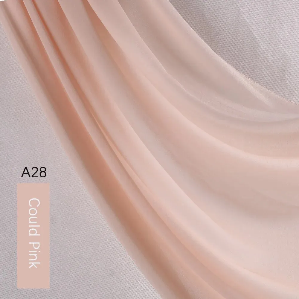 Lightweight Monochrome Chiffon Hijab | Stylish Sun Protection Scarf for Casual Outdoor Wear