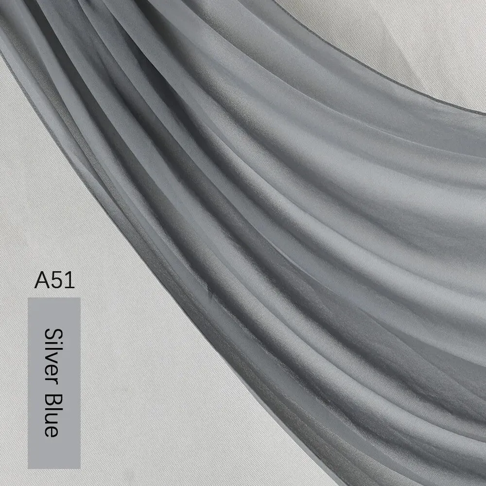 Lightweight Monochrome Chiffon Hijab | Stylish Sun Protection Scarf for Casual Outdoor Wear