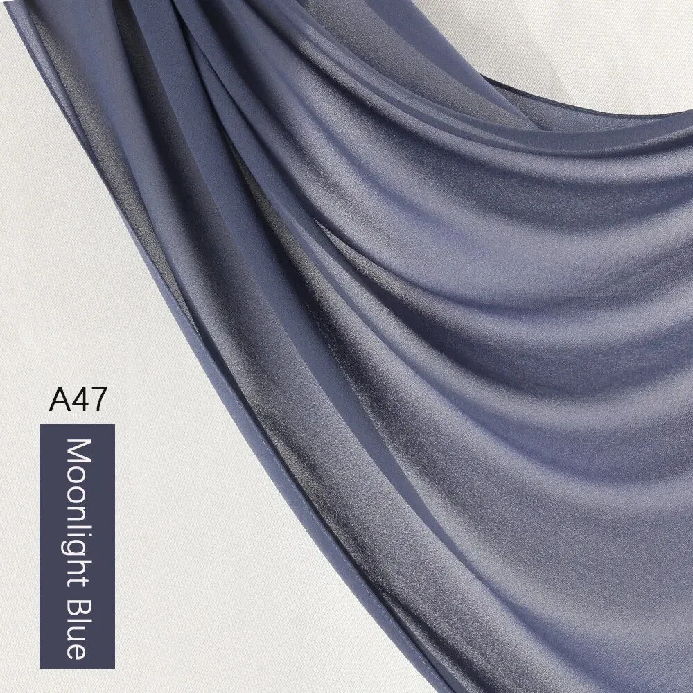 Lightweight Monochrome Chiffon Hijab | Stylish Sun Protection Scarf for Casual Outdoor Wear