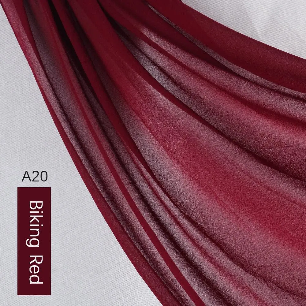 Lightweight Monochrome Chiffon Hijab | Stylish Sun Protection Scarf for Casual Outdoor Wear