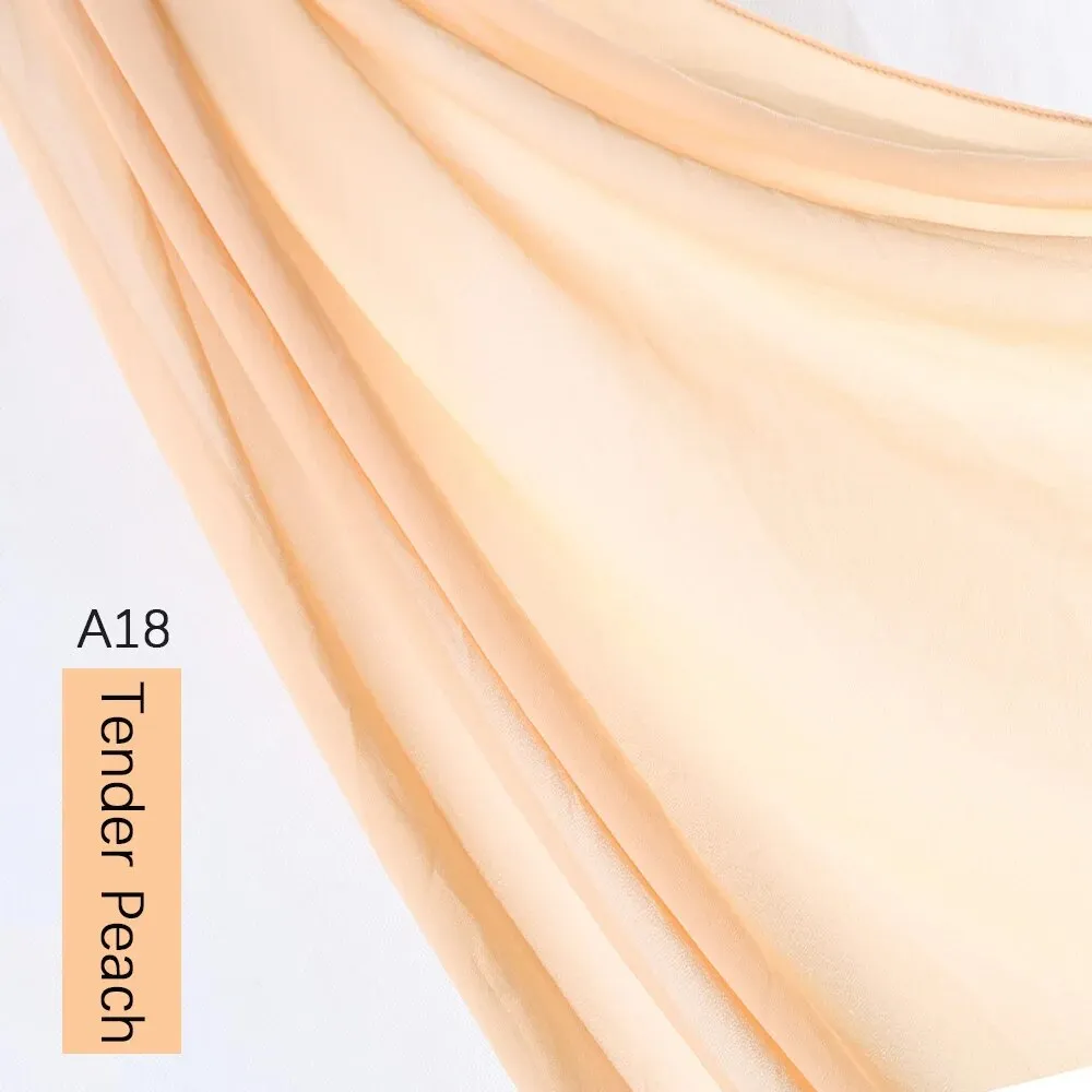 Lightweight Monochrome Chiffon Hijab | Stylish Sun Protection Scarf for Casual Outdoor Wear