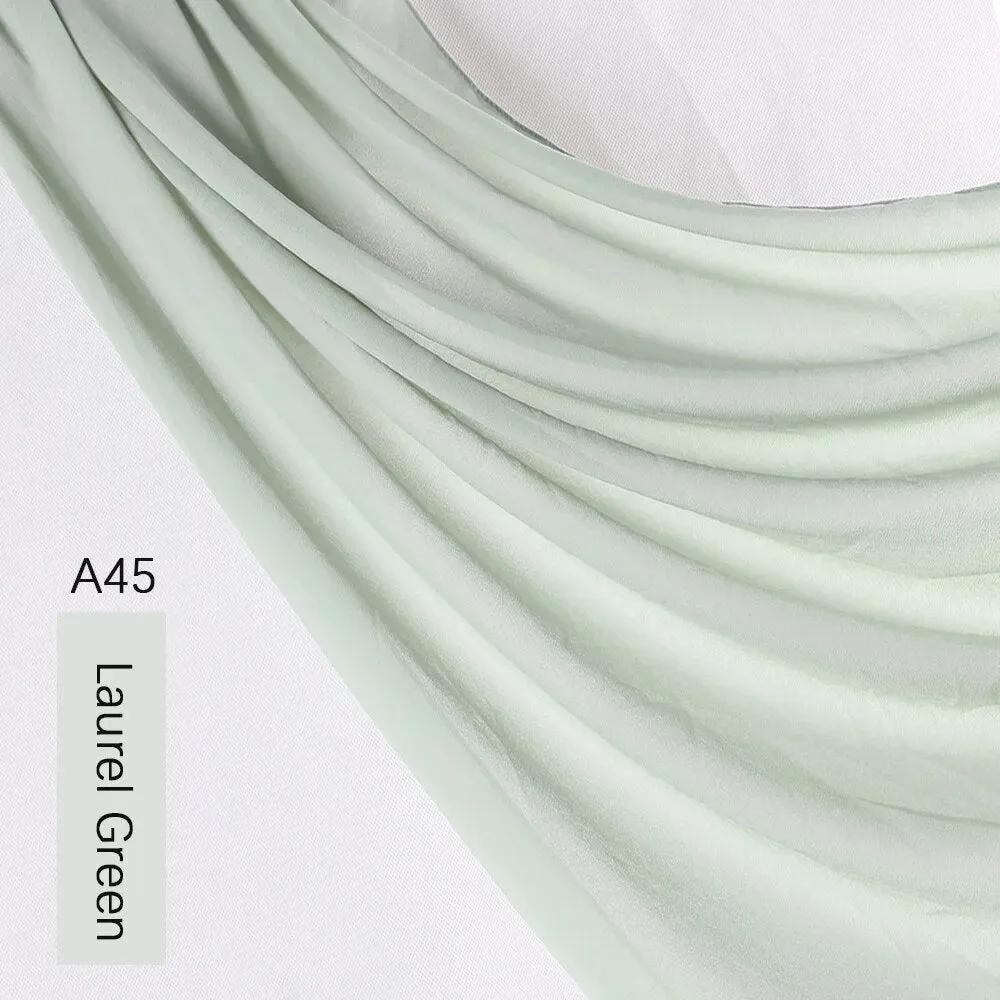 Lightweight Monochrome Chiffon Hijab | Stylish Sun Protection Scarf for Casual Outdoor Wear