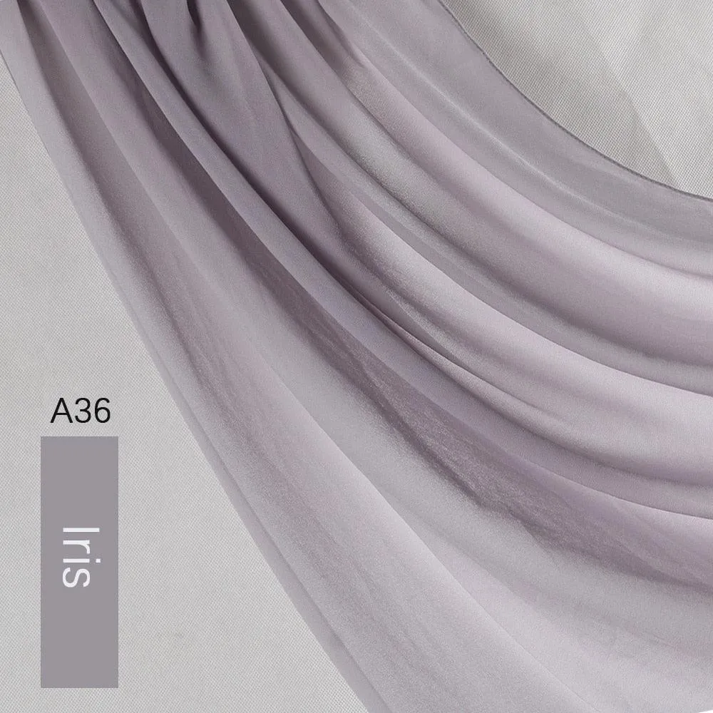 Lightweight Monochrome Chiffon Hijab | Stylish Sun Protection Scarf for Casual Outdoor Wear