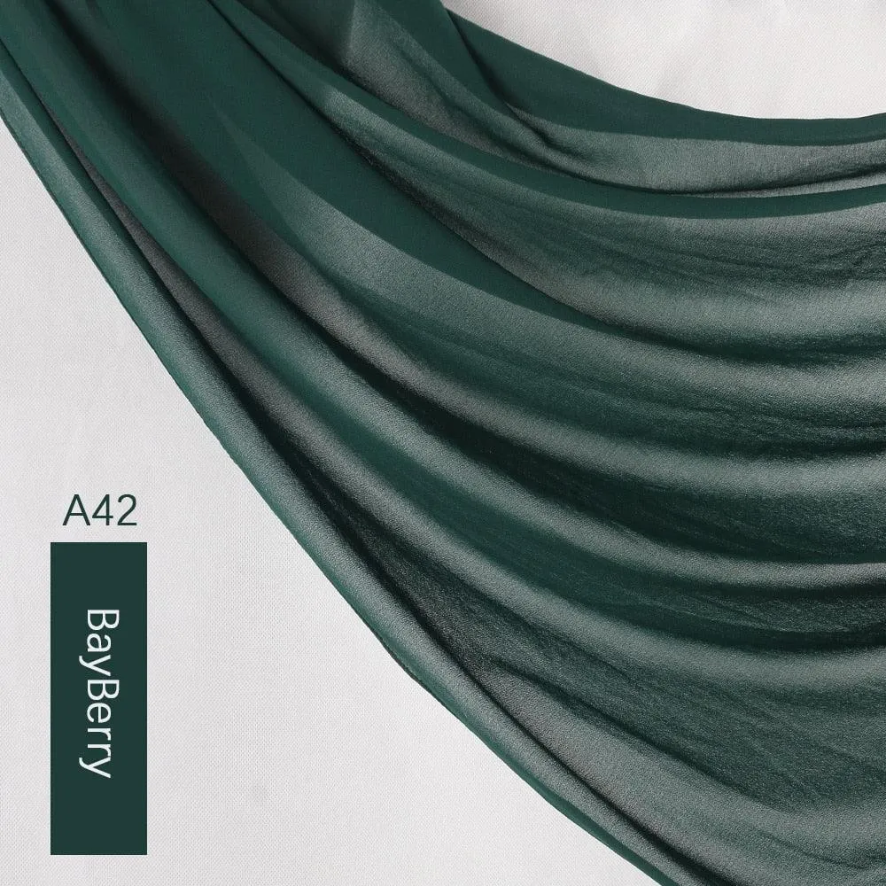 Lightweight Monochrome Chiffon Hijab | Stylish Sun Protection Scarf for Casual Outdoor Wear