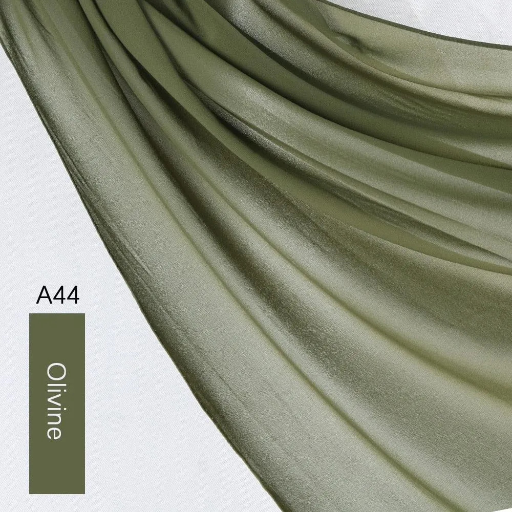 Lightweight Monochrome Chiffon Hijab | Stylish Sun Protection Scarf for Casual Outdoor Wear