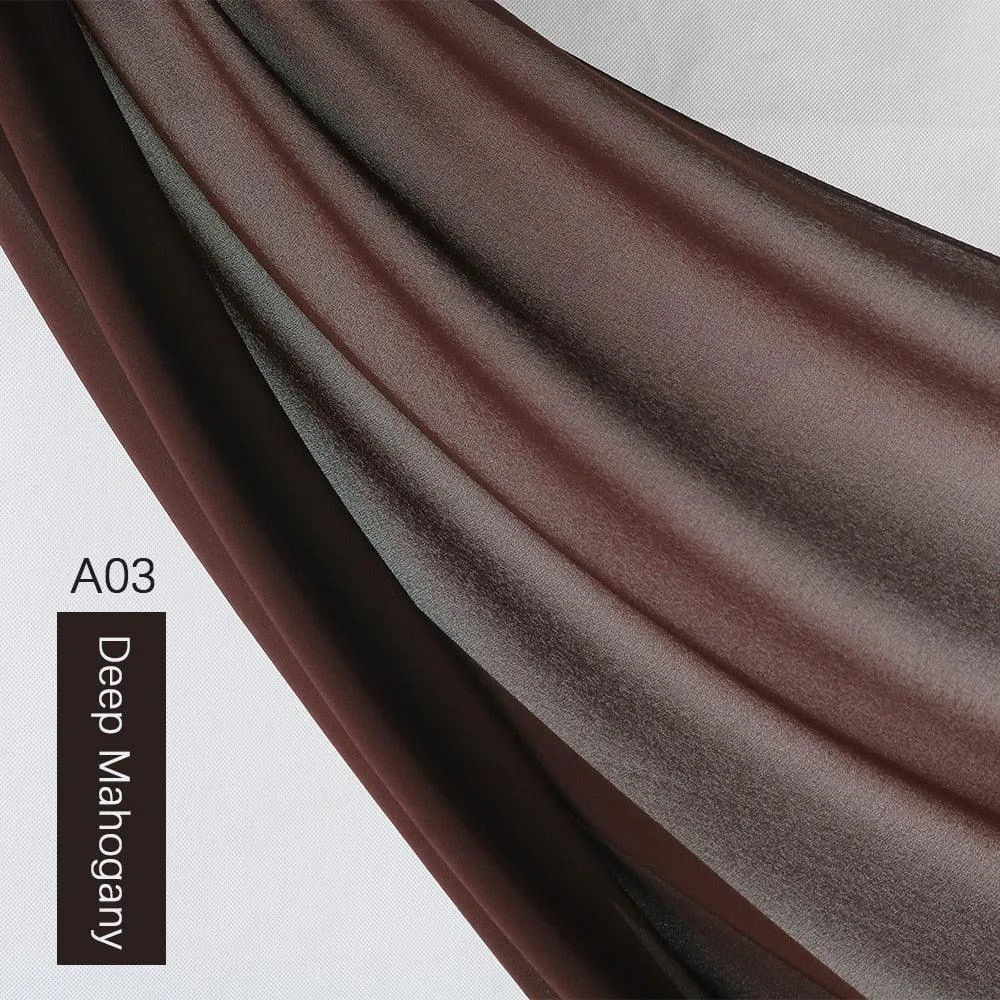 Lightweight Monochrome Chiffon Hijab | Stylish Sun Protection Scarf for Casual Outdoor Wear