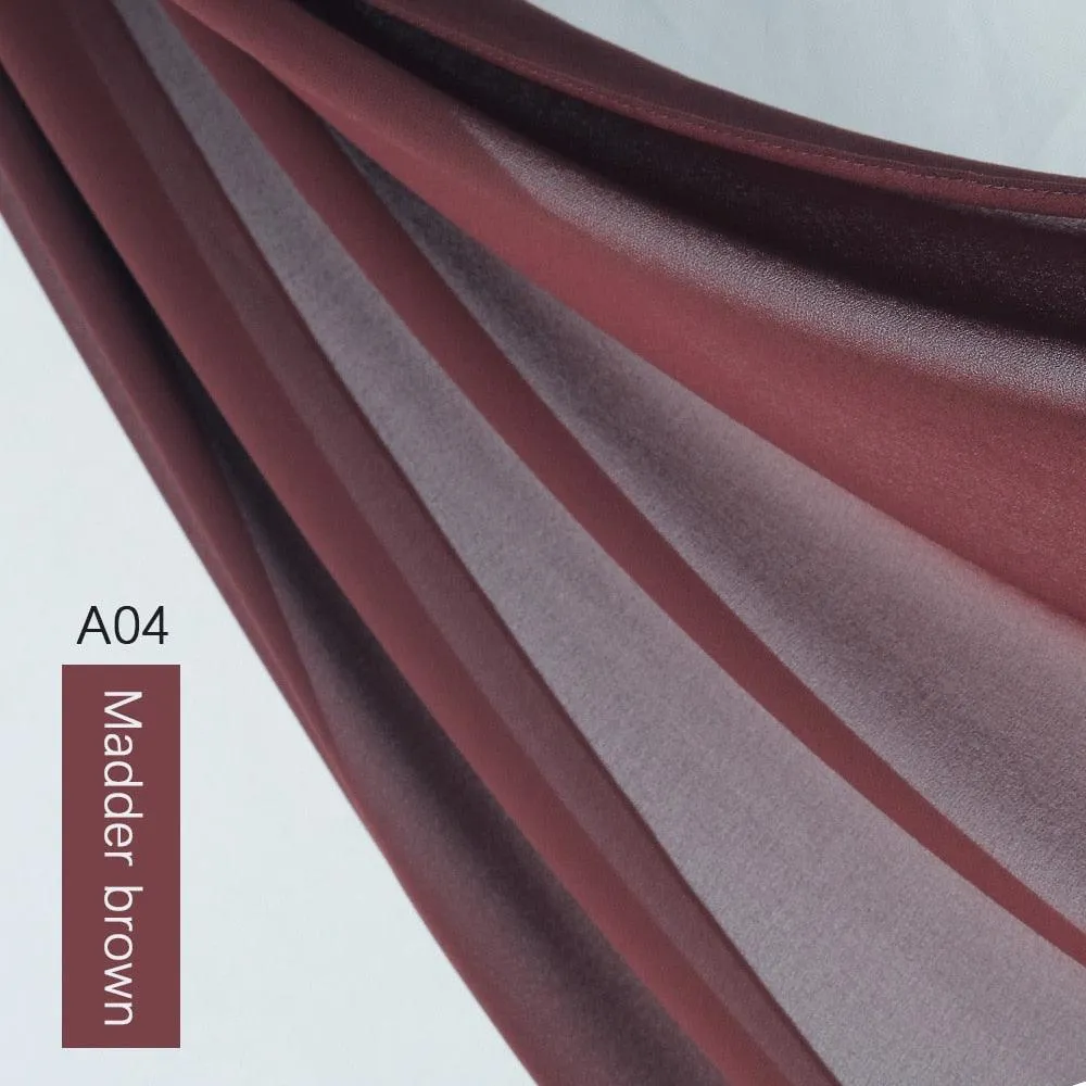 Lightweight Monochrome Chiffon Hijab | Stylish Sun Protection Scarf for Casual Outdoor Wear