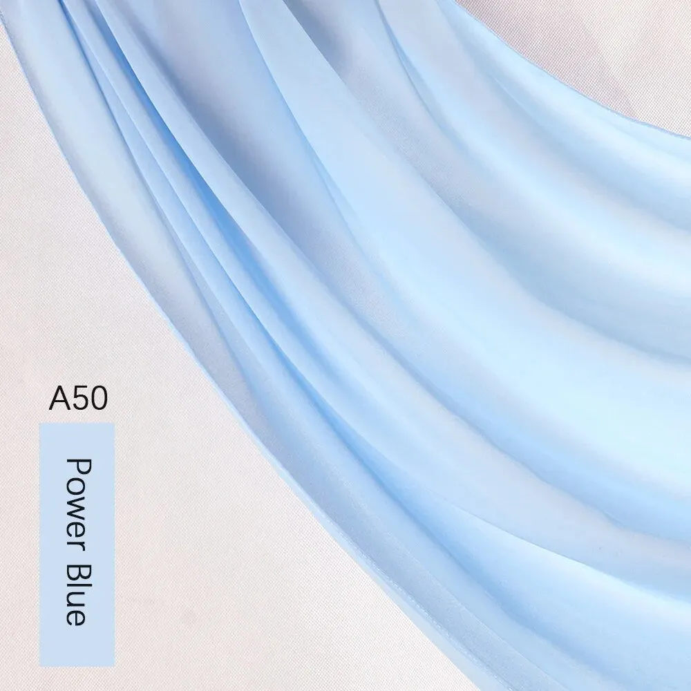Lightweight Monochrome Chiffon Hijab | Stylish Sun Protection Scarf for Casual Outdoor Wear