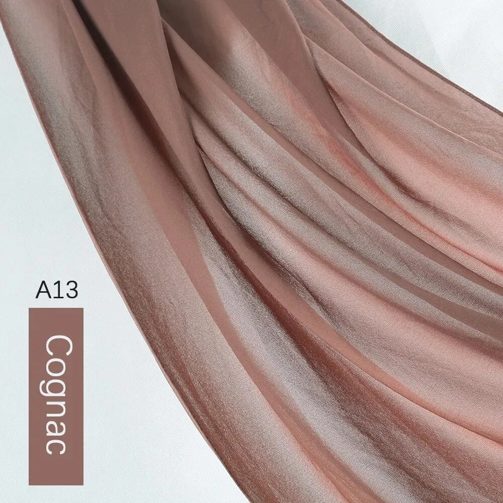 Lightweight Monochrome Chiffon Hijab | Stylish Sun Protection Scarf for Casual Outdoor Wear