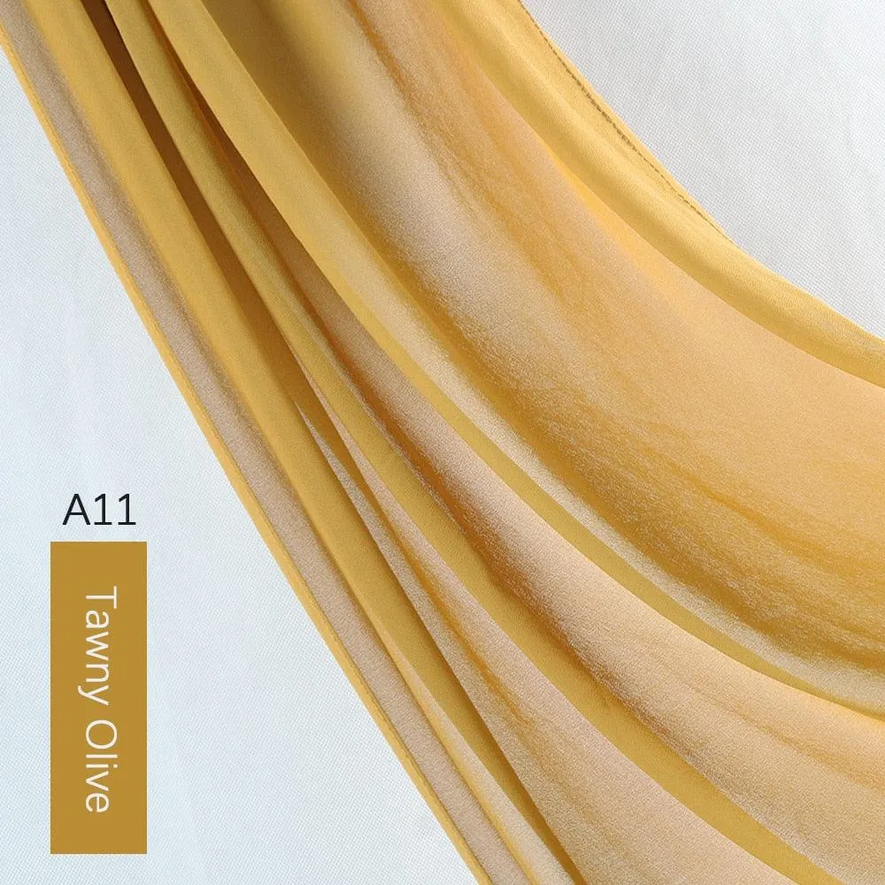 Lightweight Monochrome Chiffon Hijab | Stylish Sun Protection Scarf for Casual Outdoor Wear