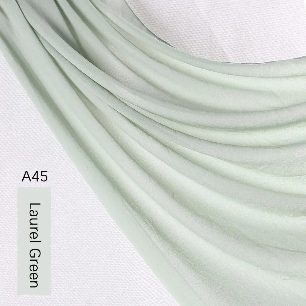 Lightweight Monochrome Chiffon Hijab | Stylish Sun Protection Scarf for Casual Outdoor Wear
