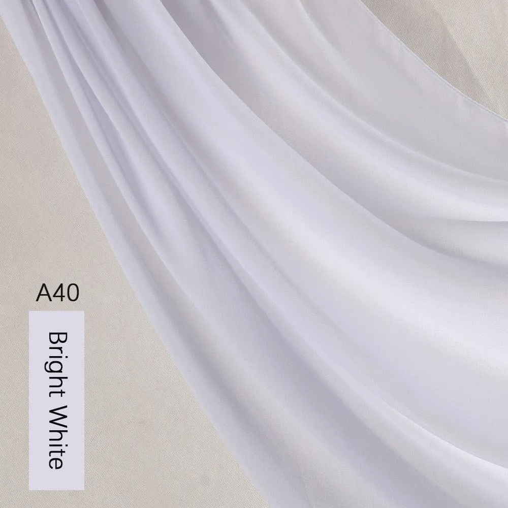 Lightweight Monochrome Chiffon Hijab | Stylish Sun Protection Scarf for Casual Outdoor Wear
