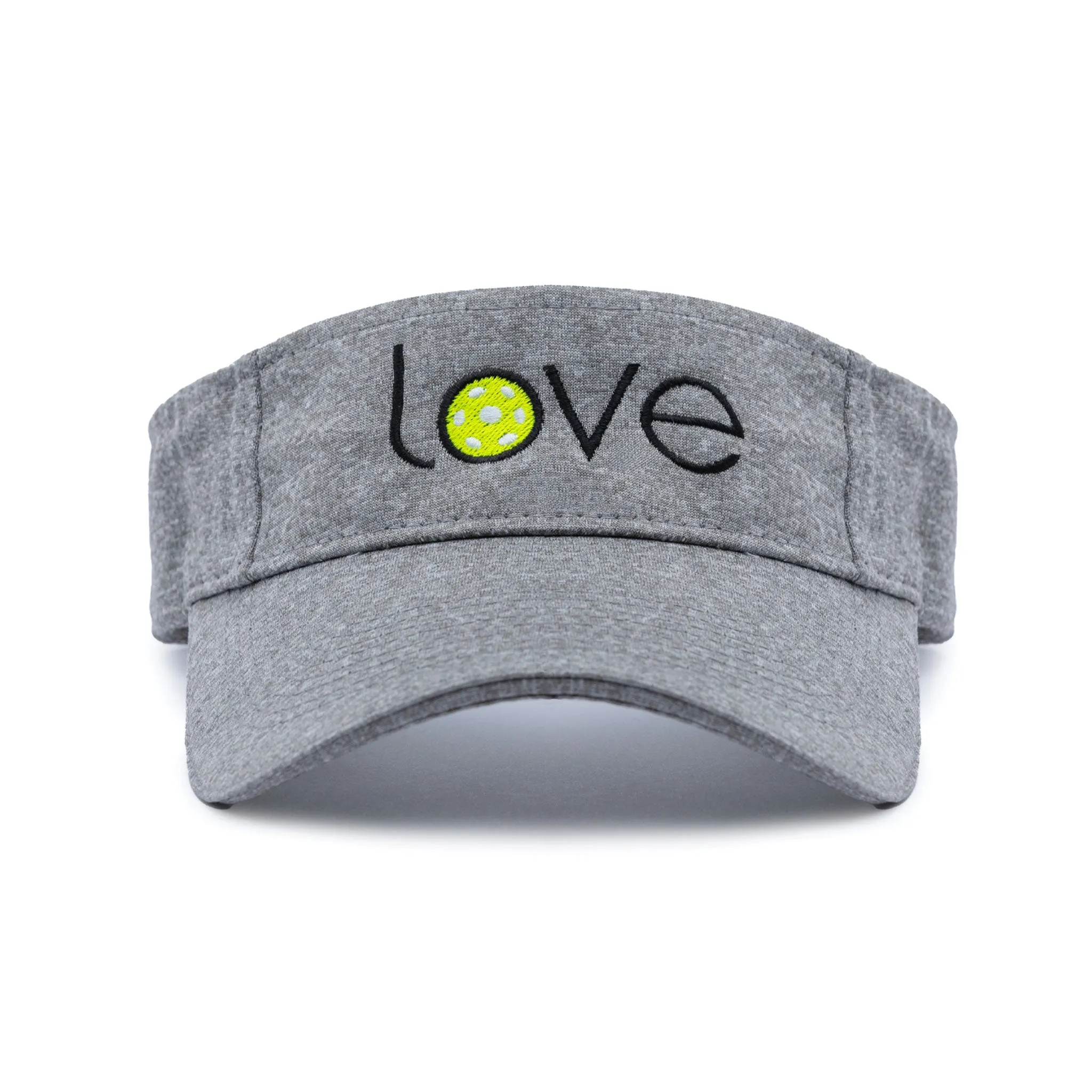 Love Pickleball Visor Vintage Heather Jersey Fabric