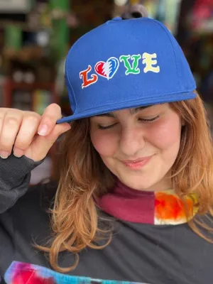 LOVE Snapback Hat ~ Blue