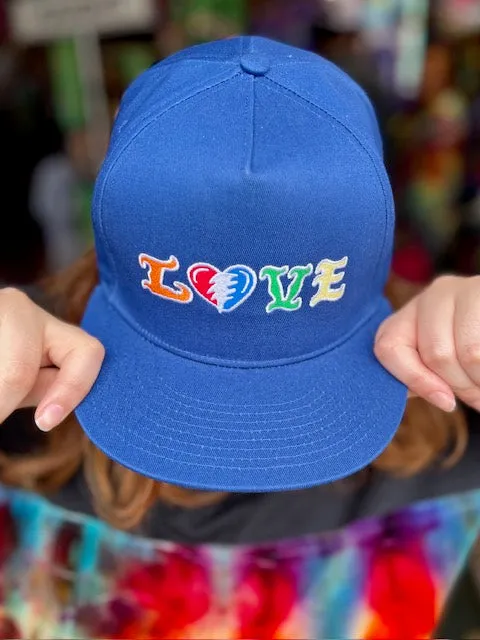 LOVE Snapback Hat ~ Blue