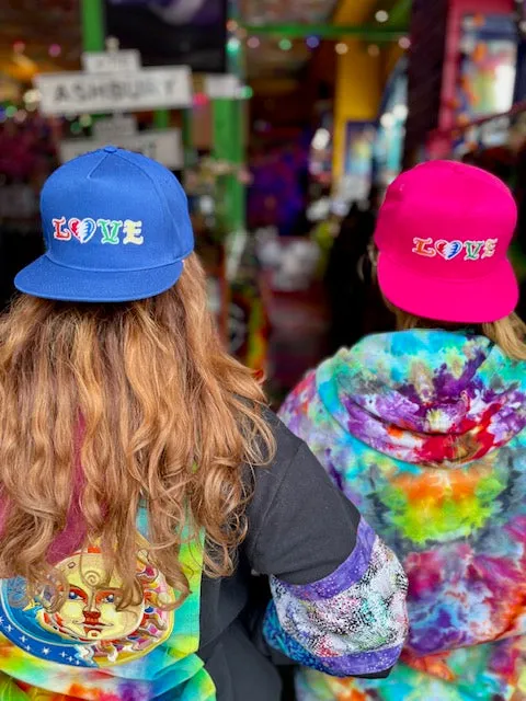 LOVE Snapback Hat ~ Blue