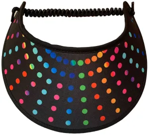 M592 Dots in Multicolors  on Black Sun Visor