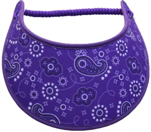 M615 Paisleys on Purple Sun Visor with Purple Trim