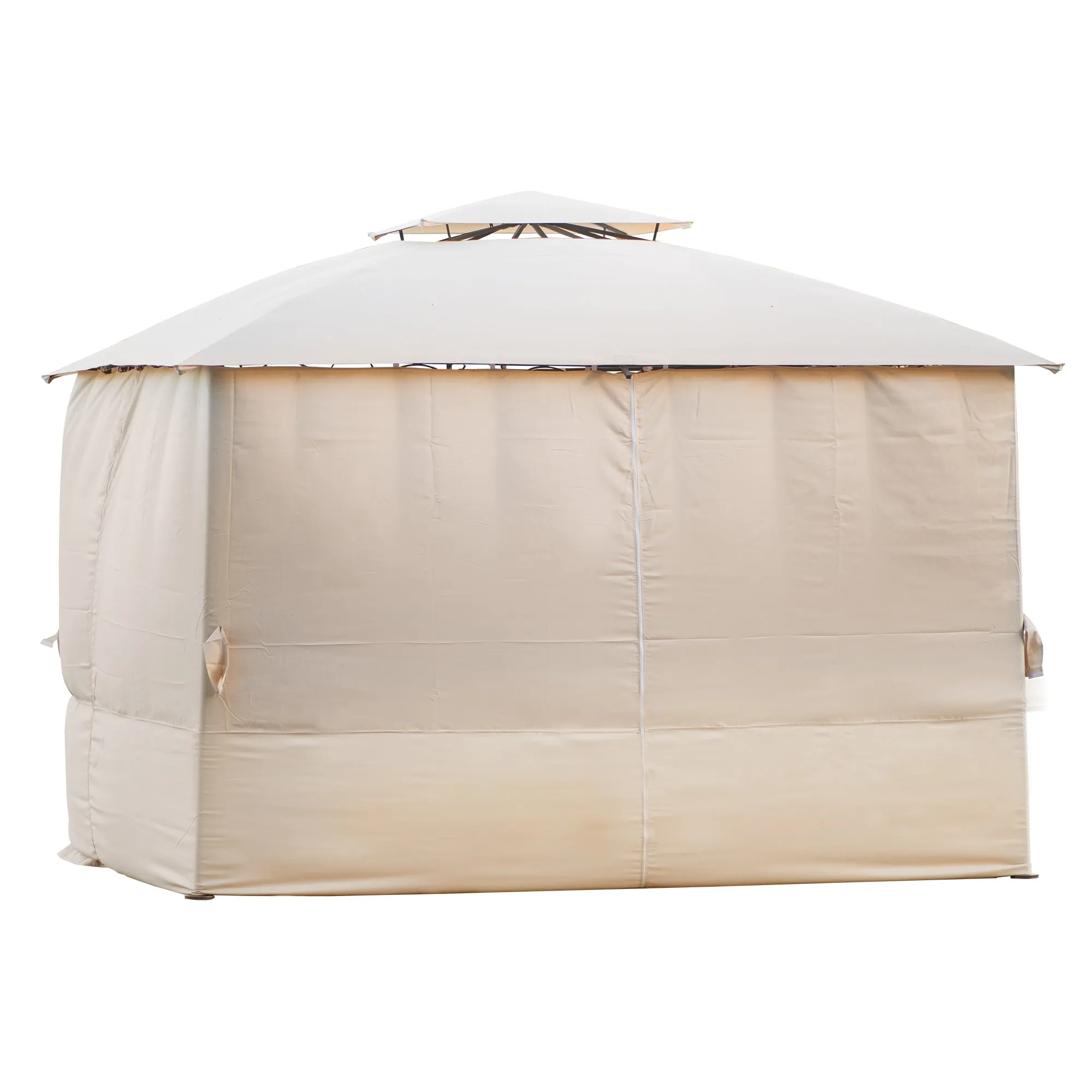 Mcclain Double Tiered Patio Gazebo - Beige