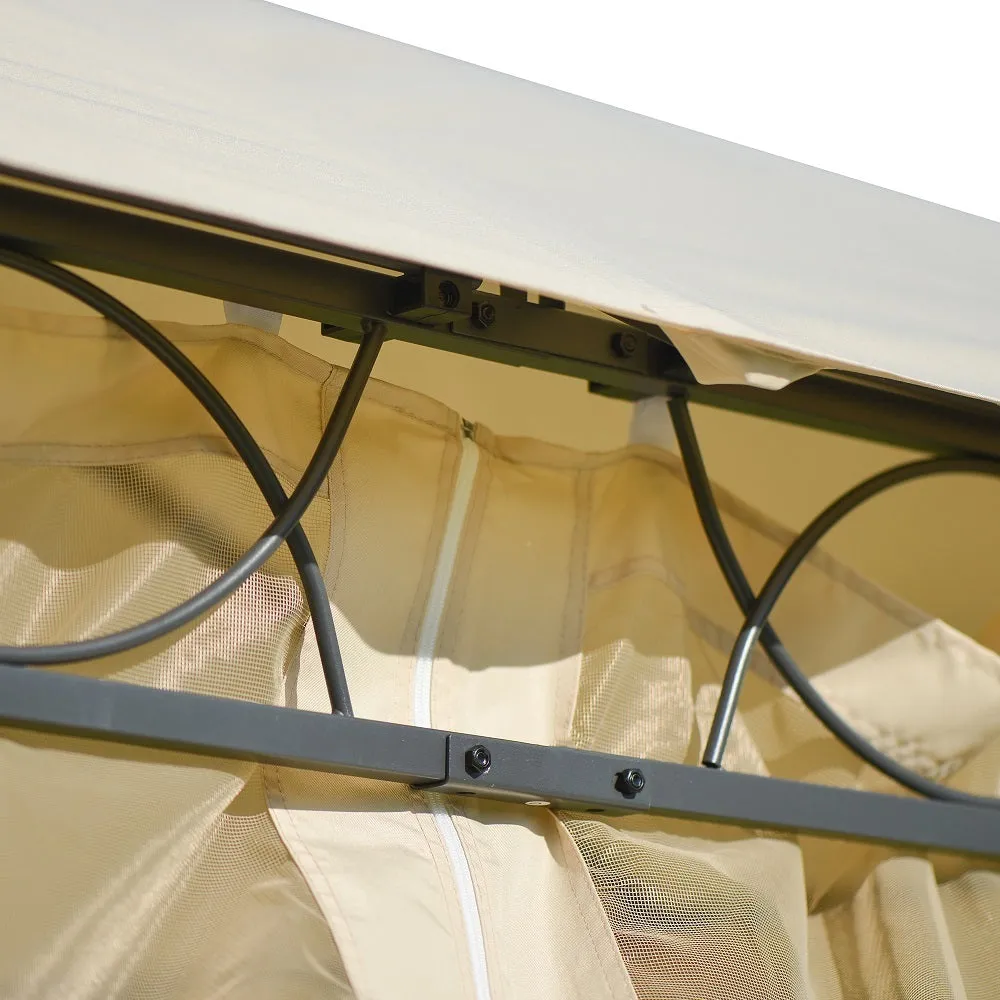 Mcclain Double Tiered Patio Gazebo - Beige