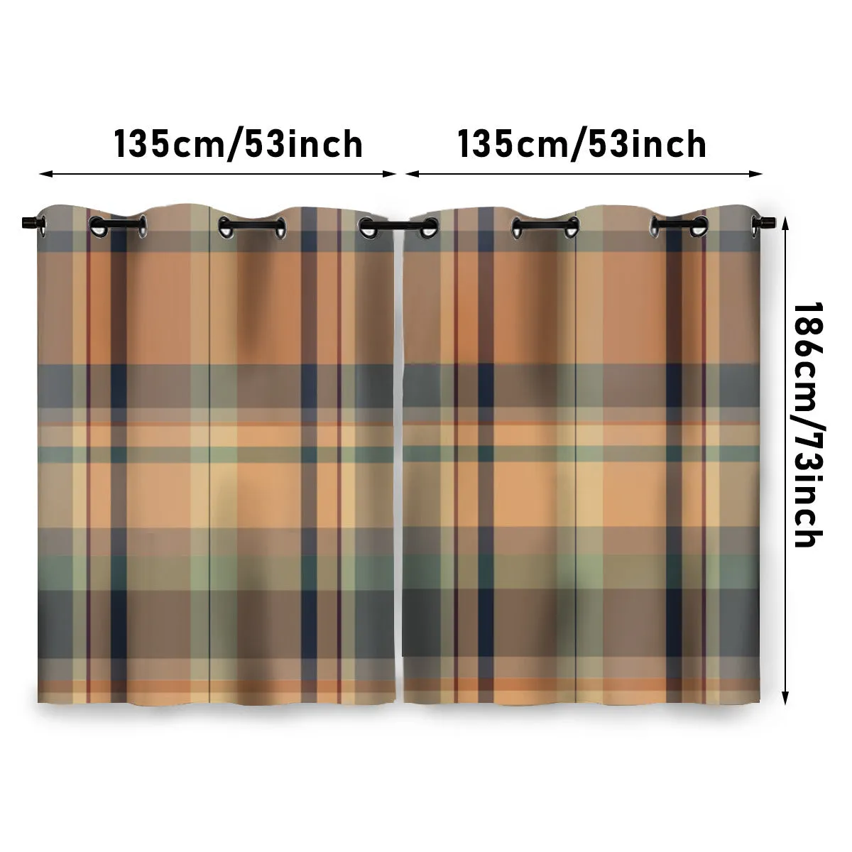 Moody Plaid Curtains