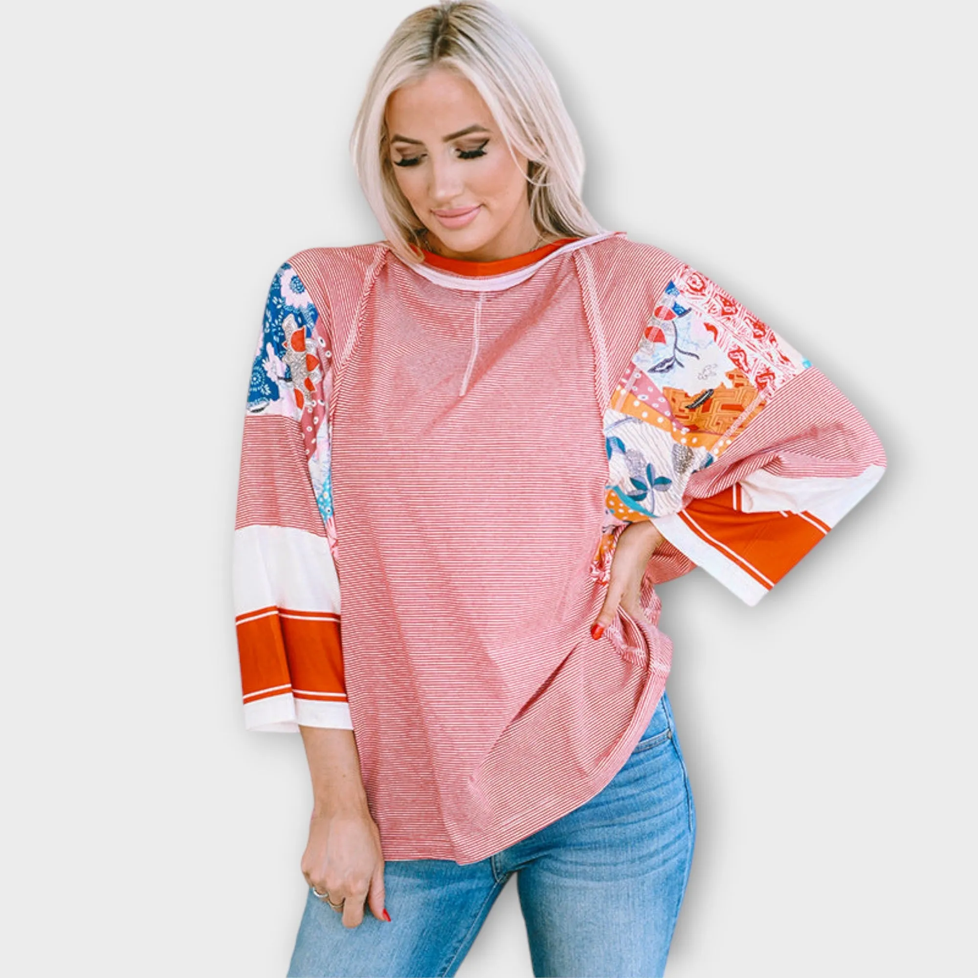 Nella Floral Patchwork Blouse