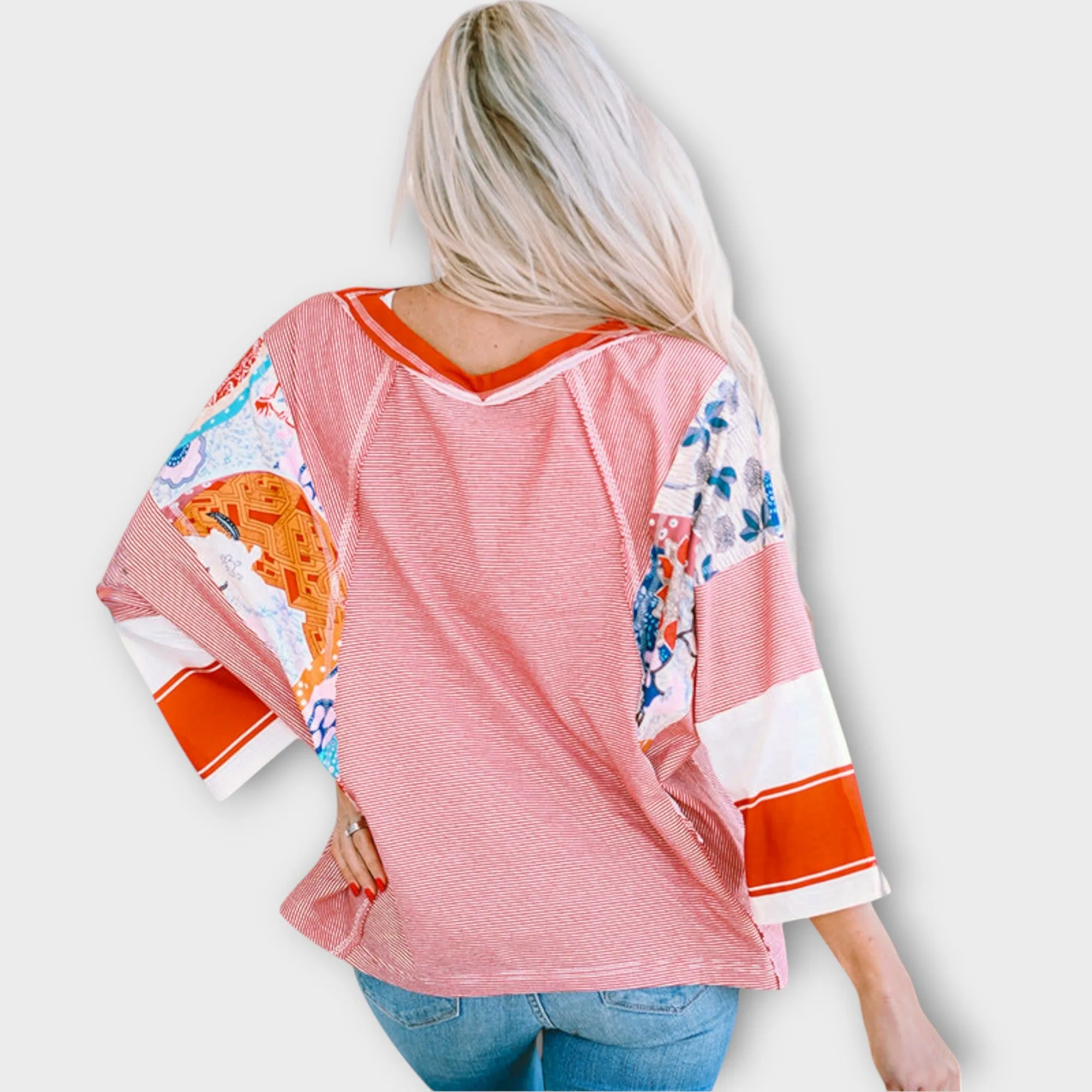 Nella Floral Patchwork Blouse